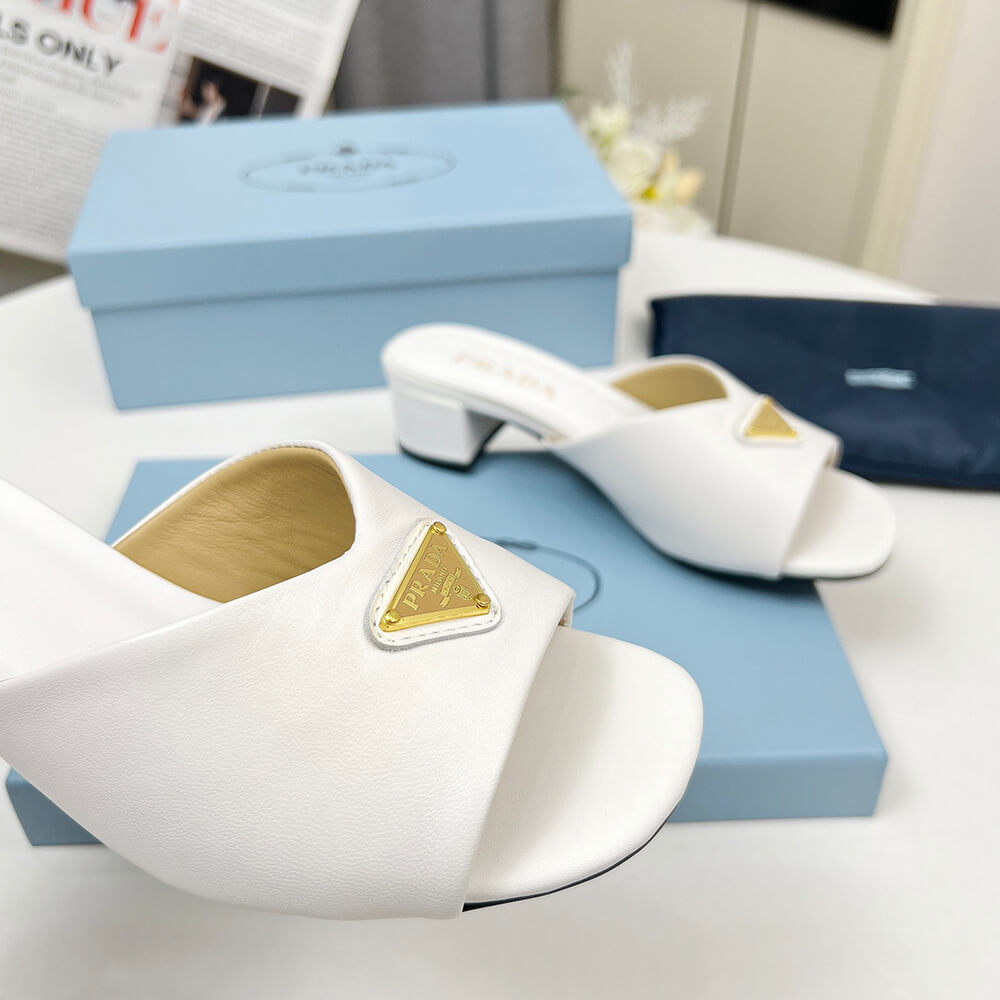 Pra*a Padded nappa leather sandals