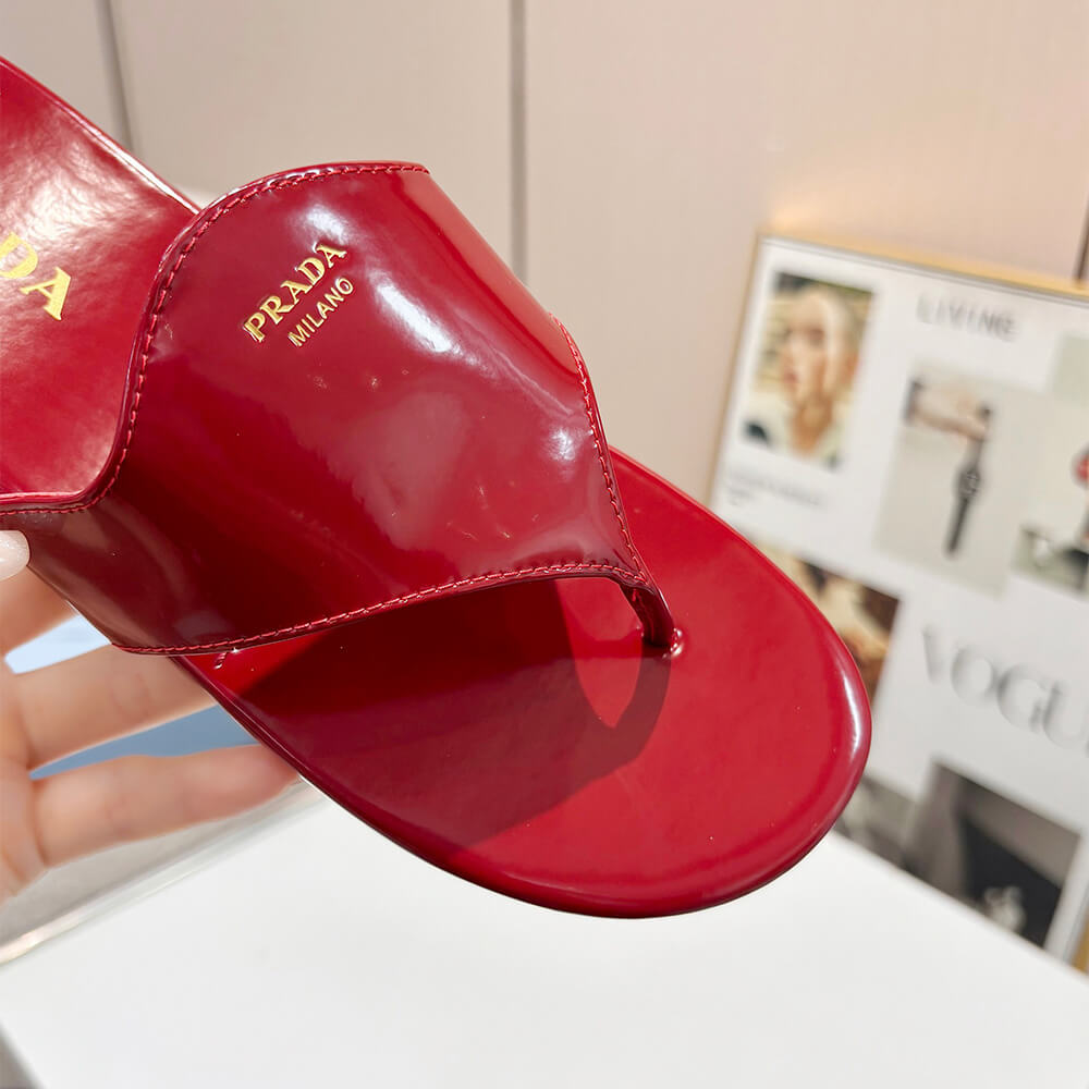 Pra*a Brushed leather thong sandals