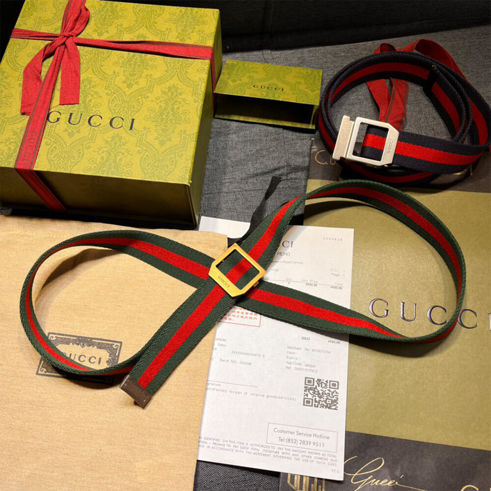Gvc*1 Web Belt With rectangular buckle