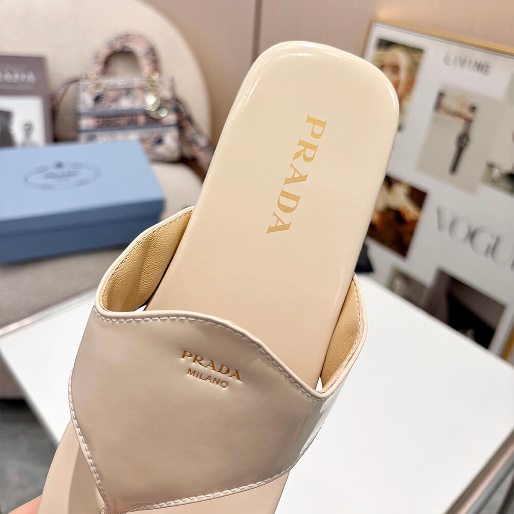 Pra*a Brushed leather thong sandals