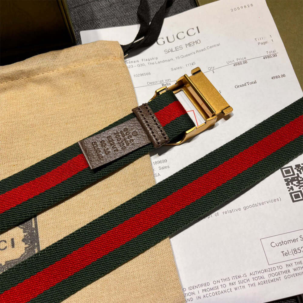 Gvc*1 Web Belt With rectangular buckle