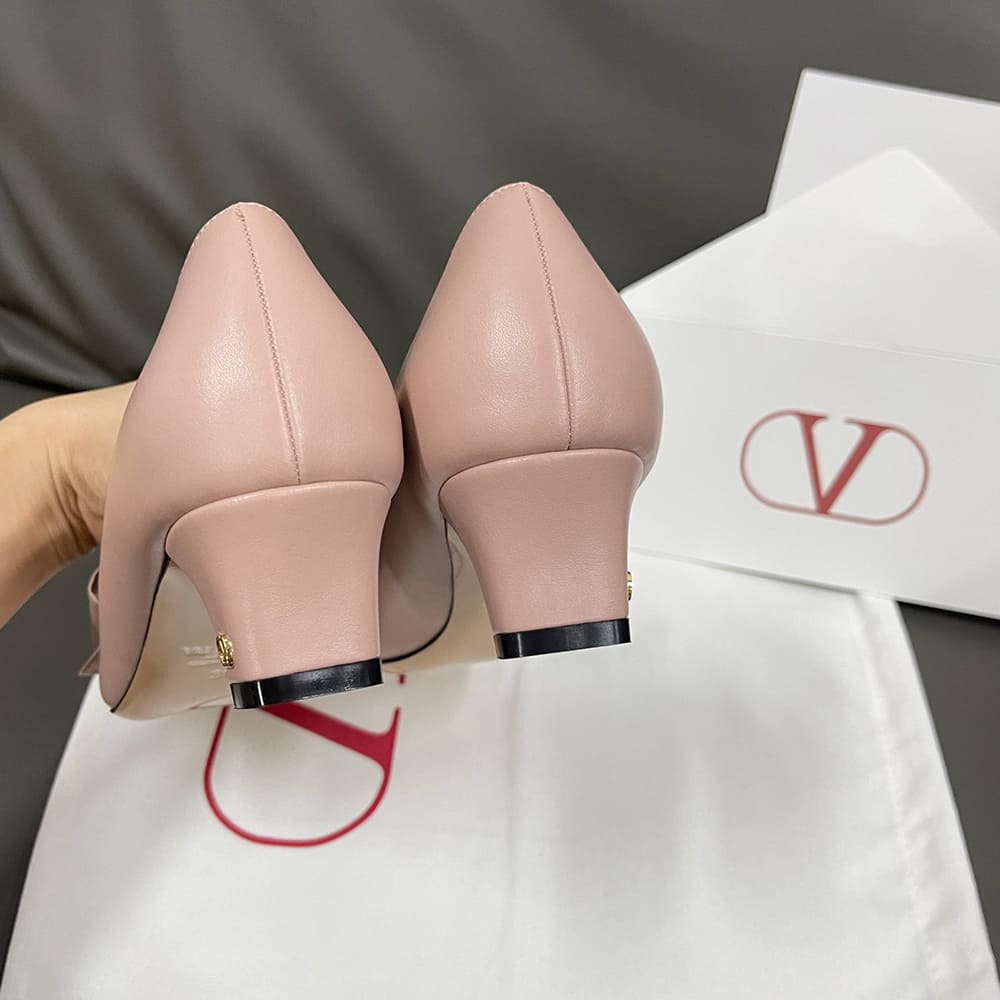 Va1e*ntin0 BOWOW sheepskin high heels (heel height 4.5 cm)