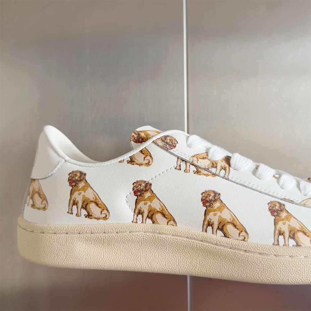 Va1e*ntin0 ROYCO Women’s ‘LE CHAT DE LA Ma1s0n’ Patterned Soft Calfskin Sneakers