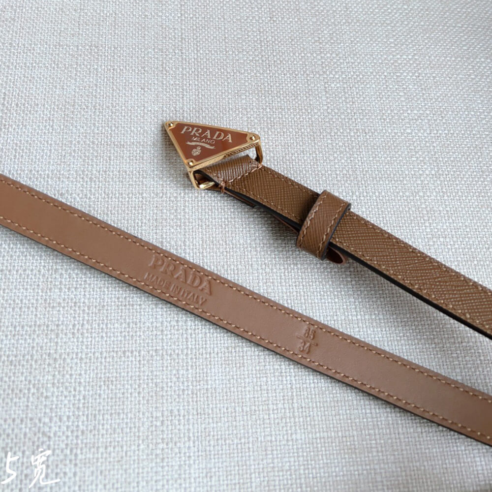 Pra*a Saffiano leather belt