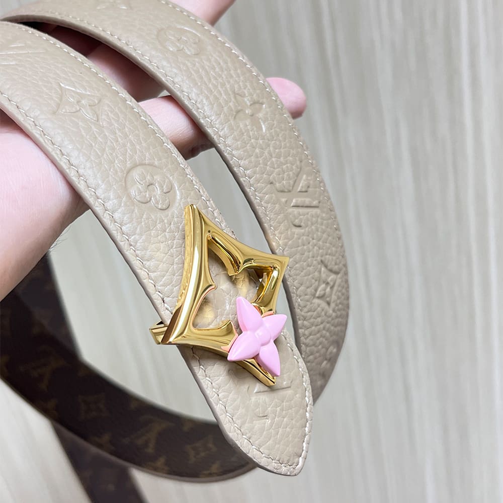 LV Flowergram Enamel 30mm reversible belt