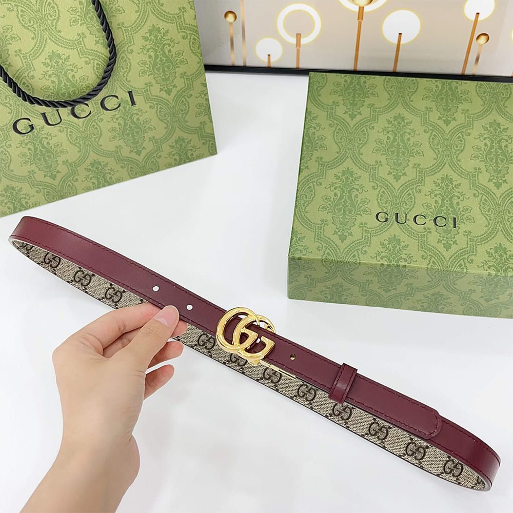 Gvc*1 Reversible GG Marmont wide belt