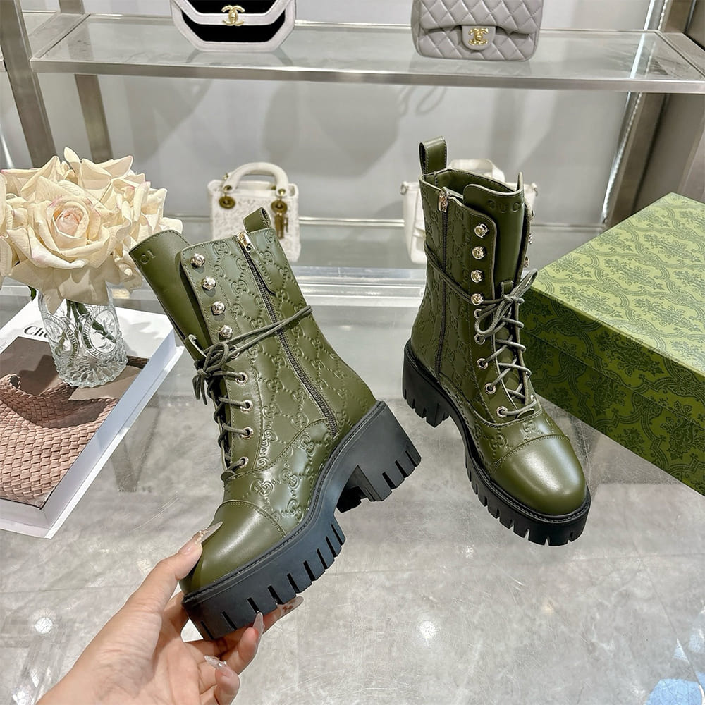 Gvc*1 Women’s lace-up ankle boot with GG