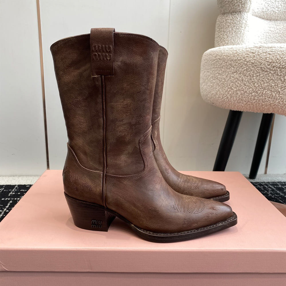 M1um1u Leather boots