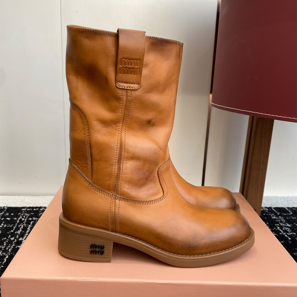 M1um1u Leather boots