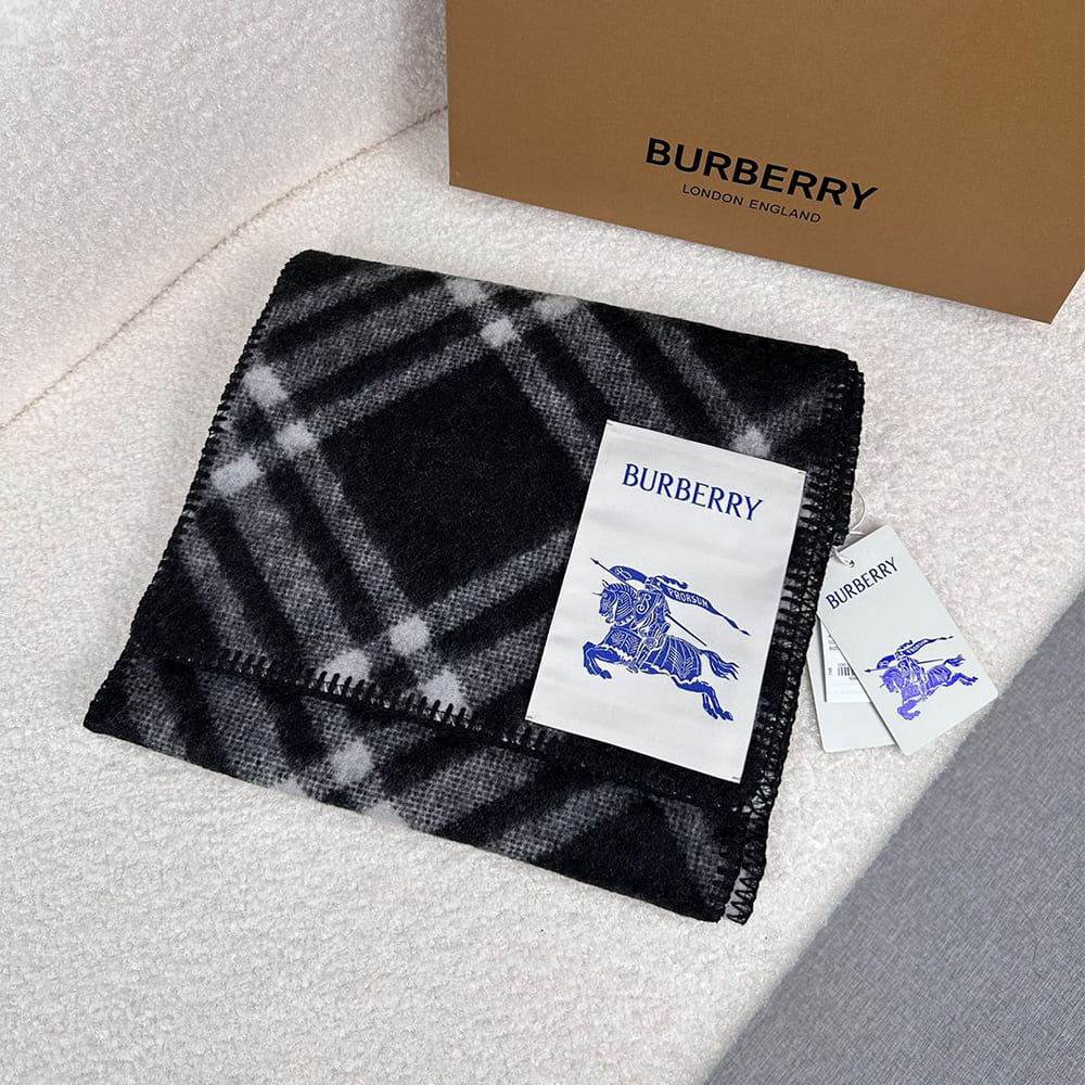 Bv*b*rry Check Cashmere Scarf