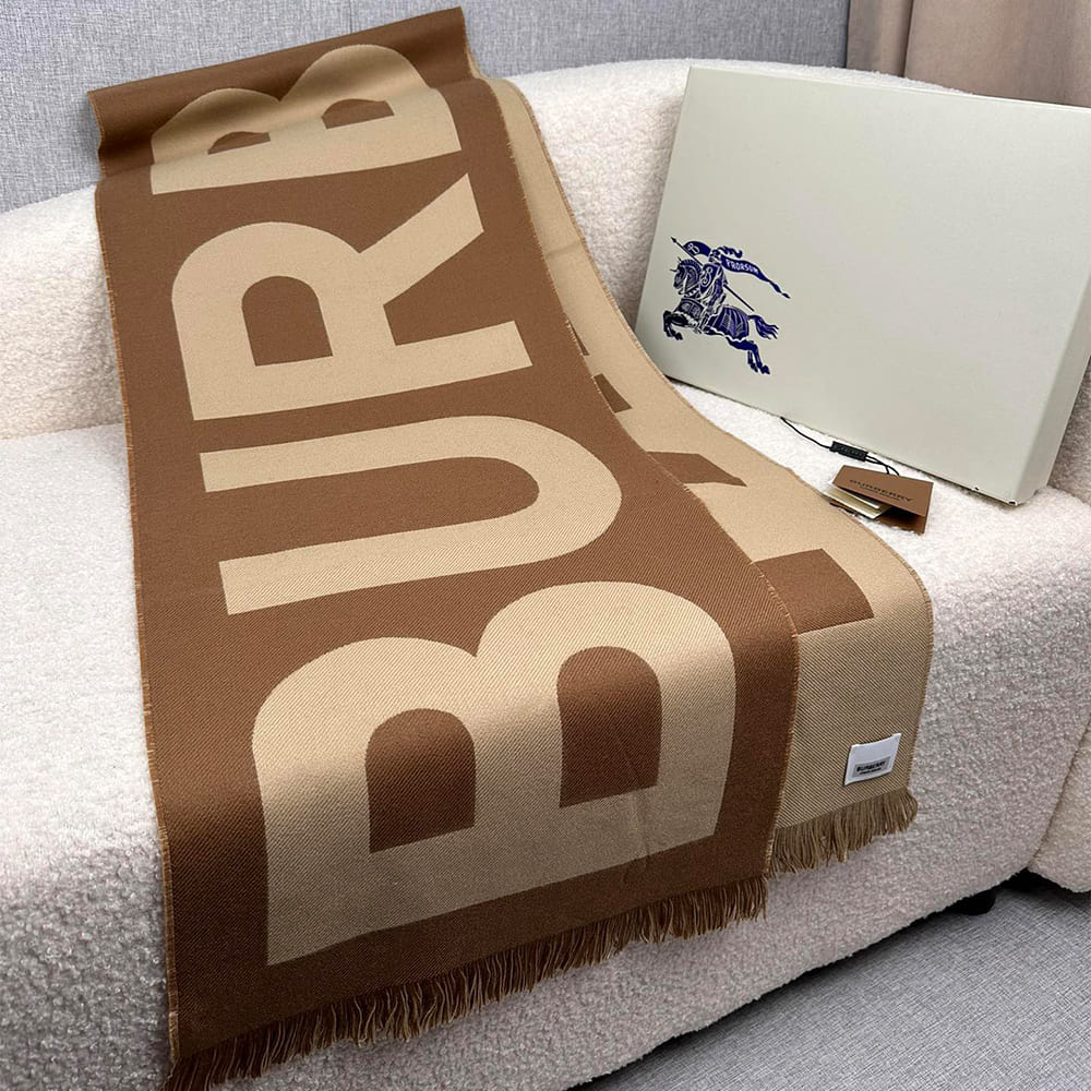 Bv*b*rry Check Cashmere Scarf