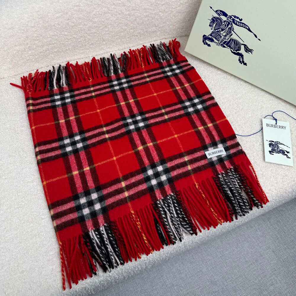 Bv*b*rry Check Cashmere Scarf