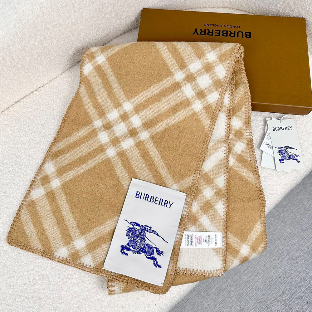Bv*b*rry Check Cashmere Scarf