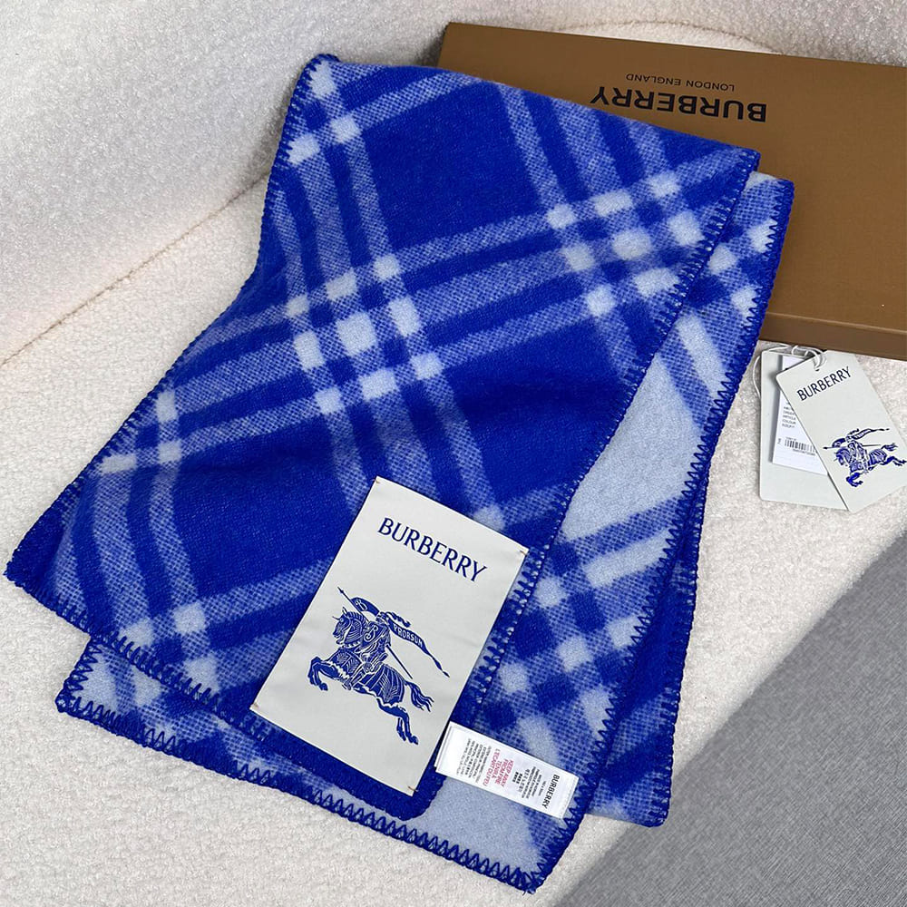 Bv*b*rry Check Cashmere Scarf