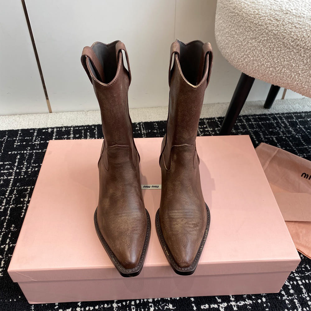 M1um1u Leather boots