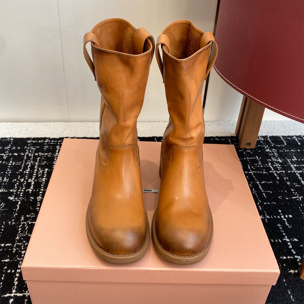 M1um1u Leather boots