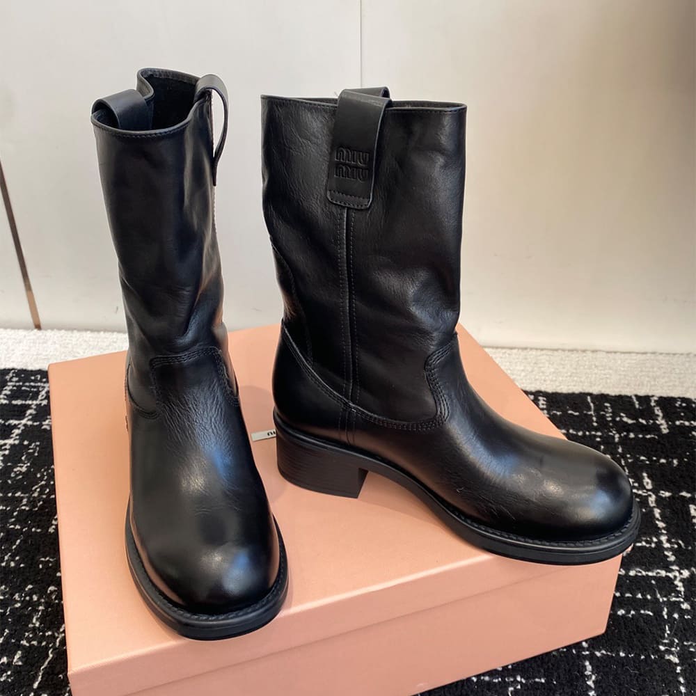 M1um1u Leather boots