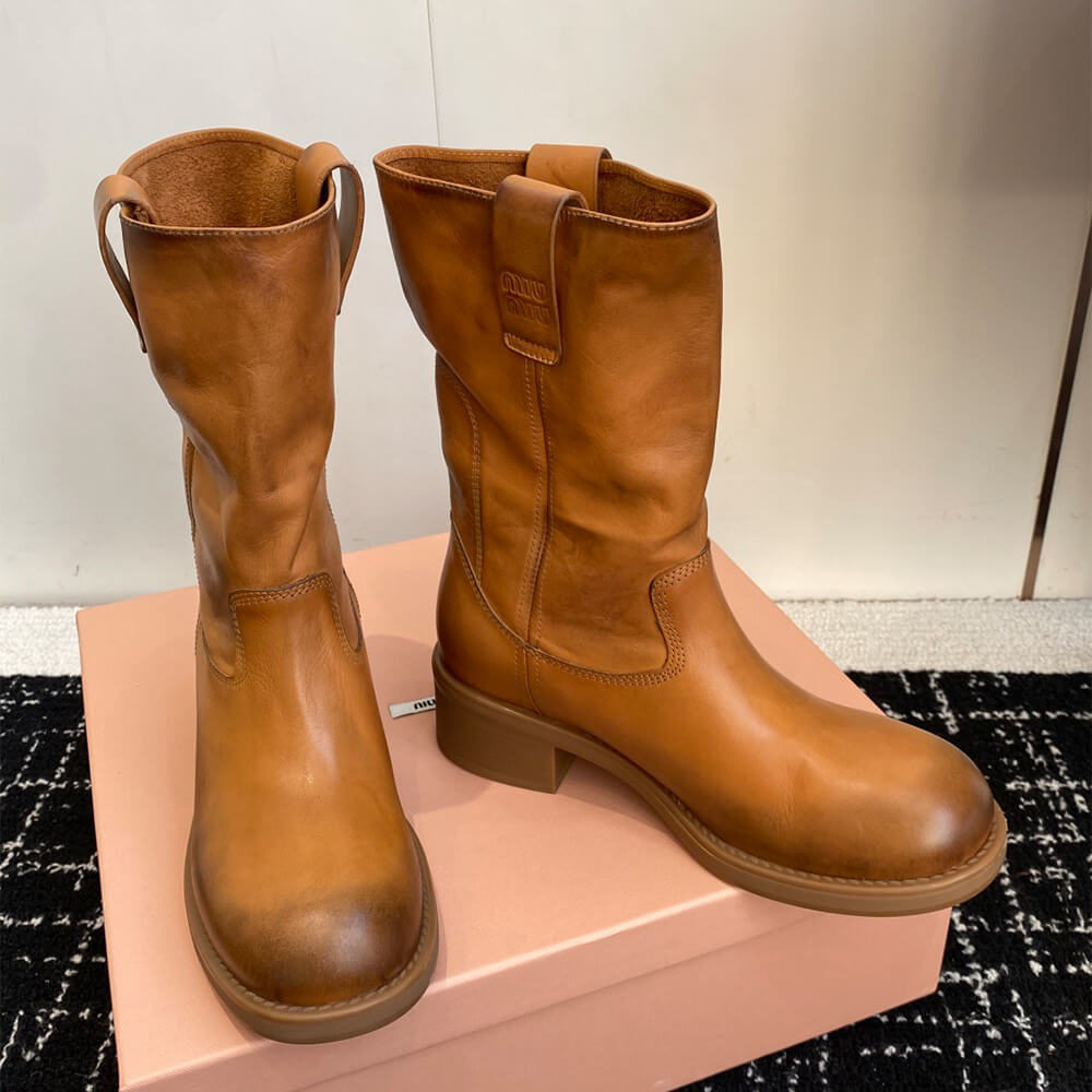 M1um1u Leather boots