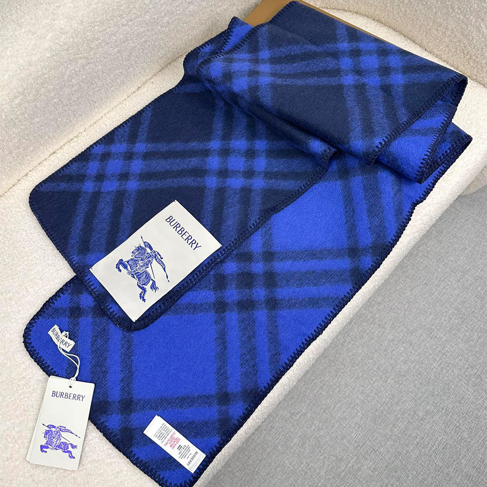 Bv*b*rry Check Cashmere Scarf