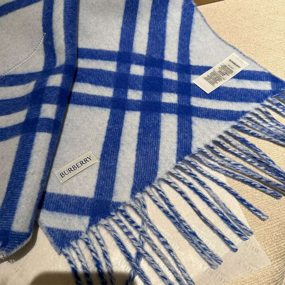 Bv*b*rry Check Cashmere Scarf