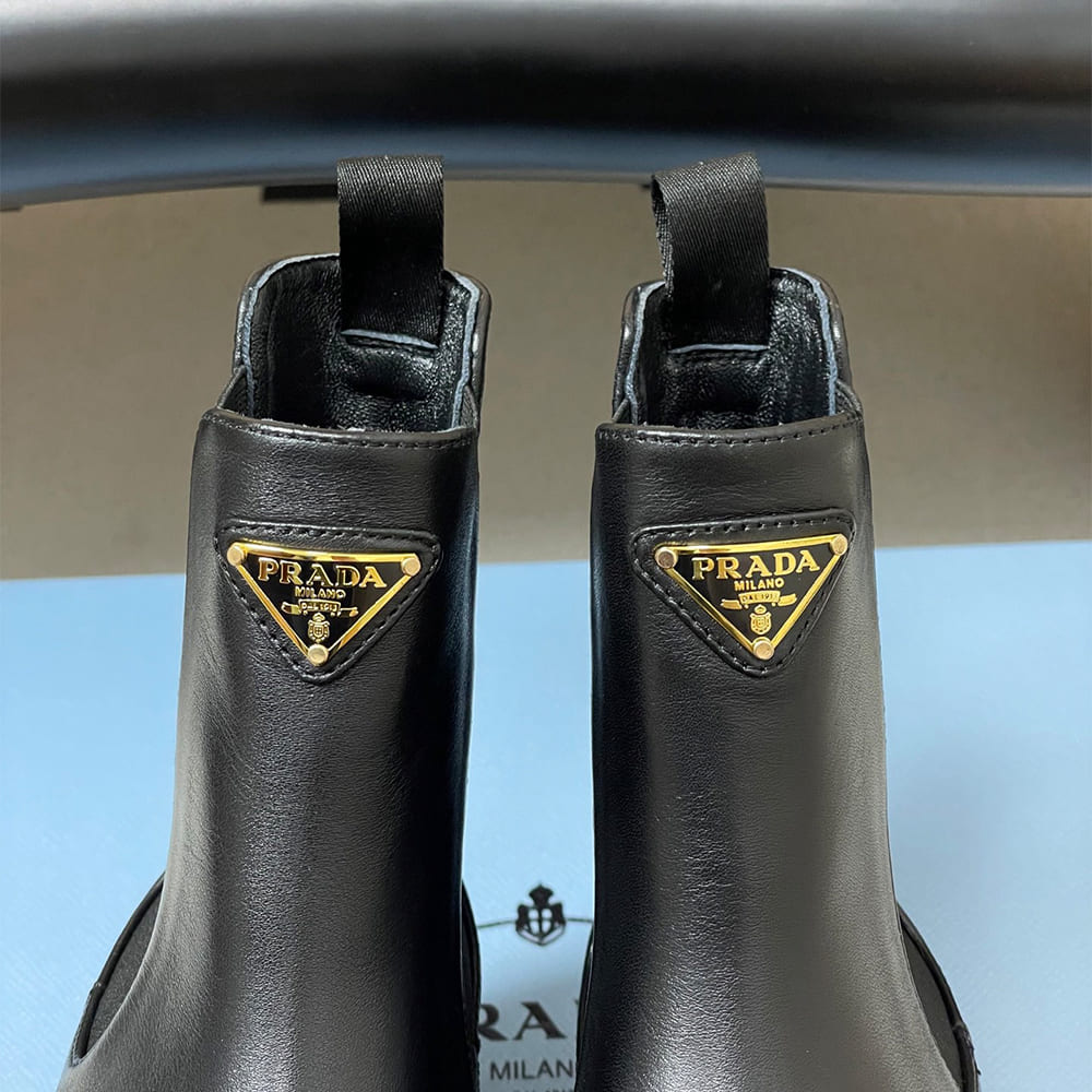 Pra*a Brushed leather booties