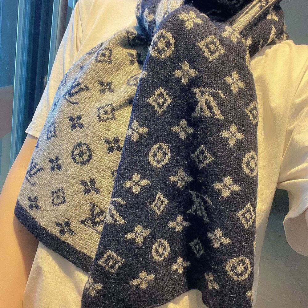 LV Monogram Denim Scarf