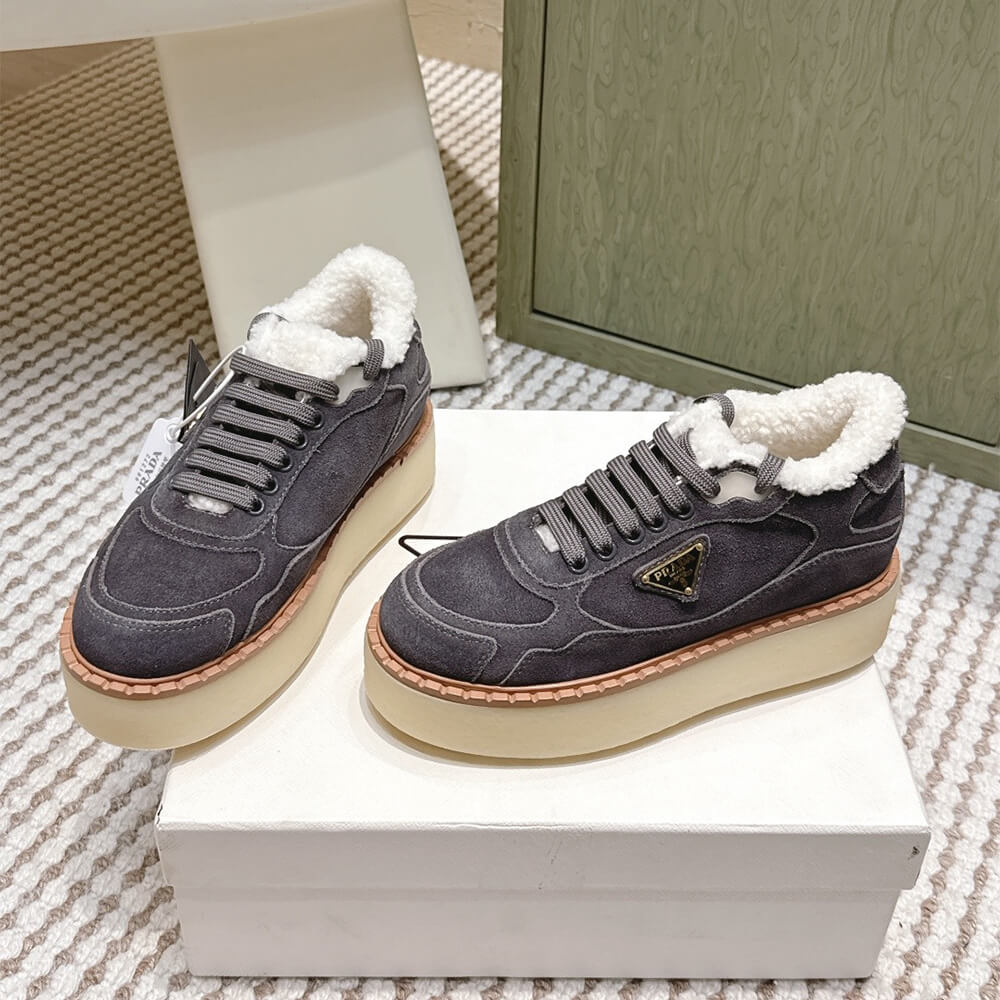 Pra*a Suede mid-top sneakers
