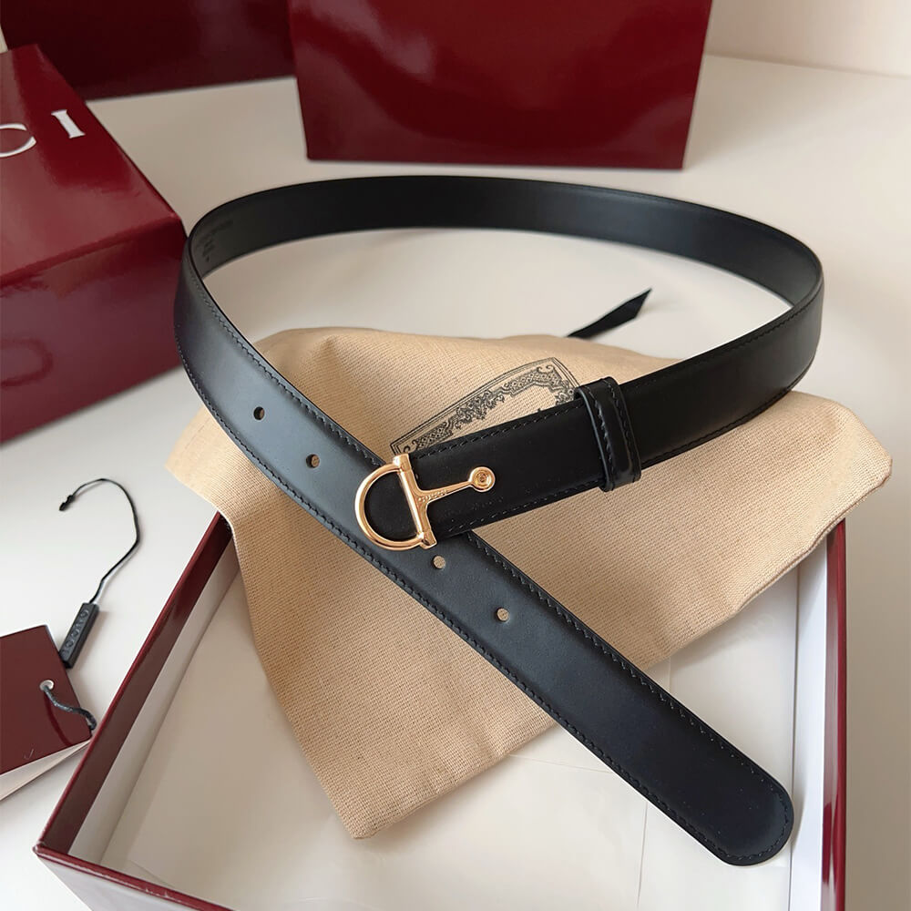 Gvc*1 Thin belt with half-Horsebit buckle