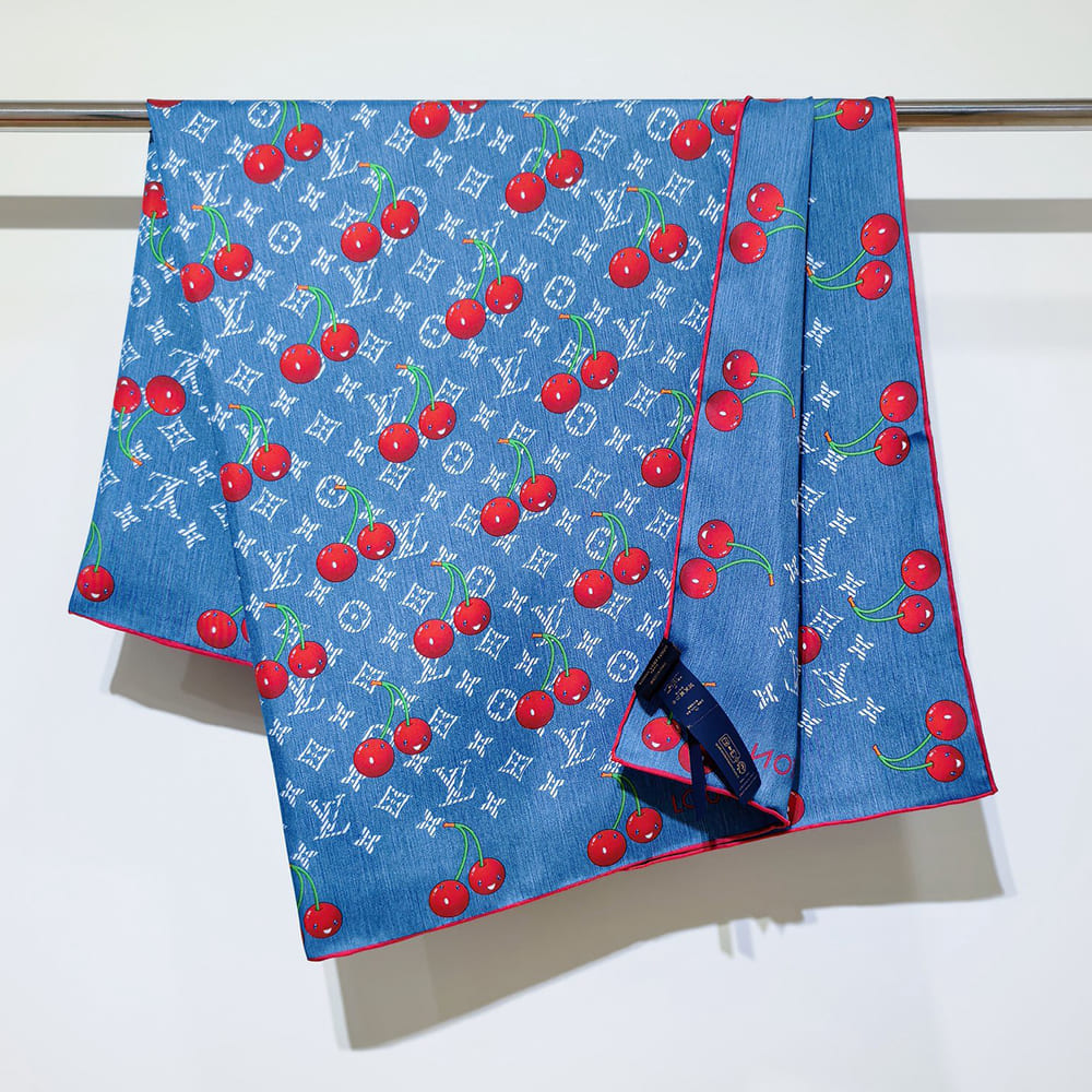 LV x TM Denim Cerise Square 90