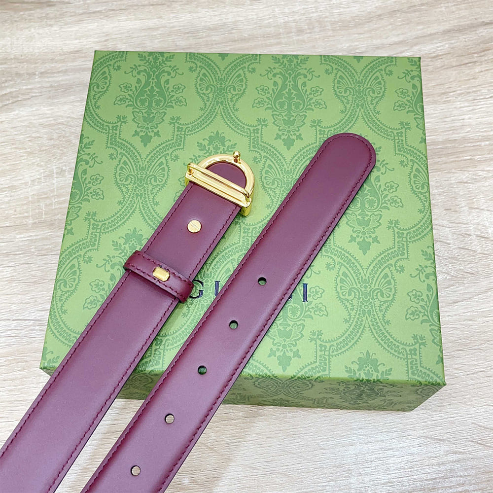 Gvc*1 Thin belt with half-Horsebit buckle