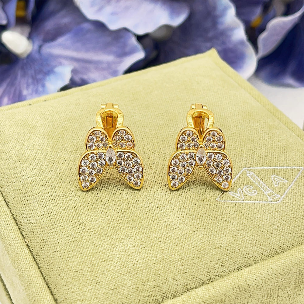 VCA Two Butterfly Earrings