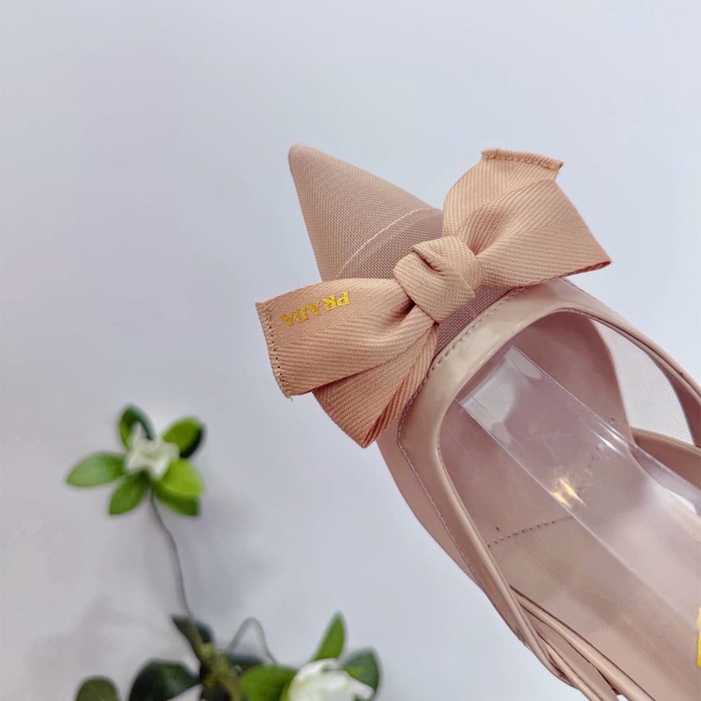 Pra*a Mesh slingback pumps