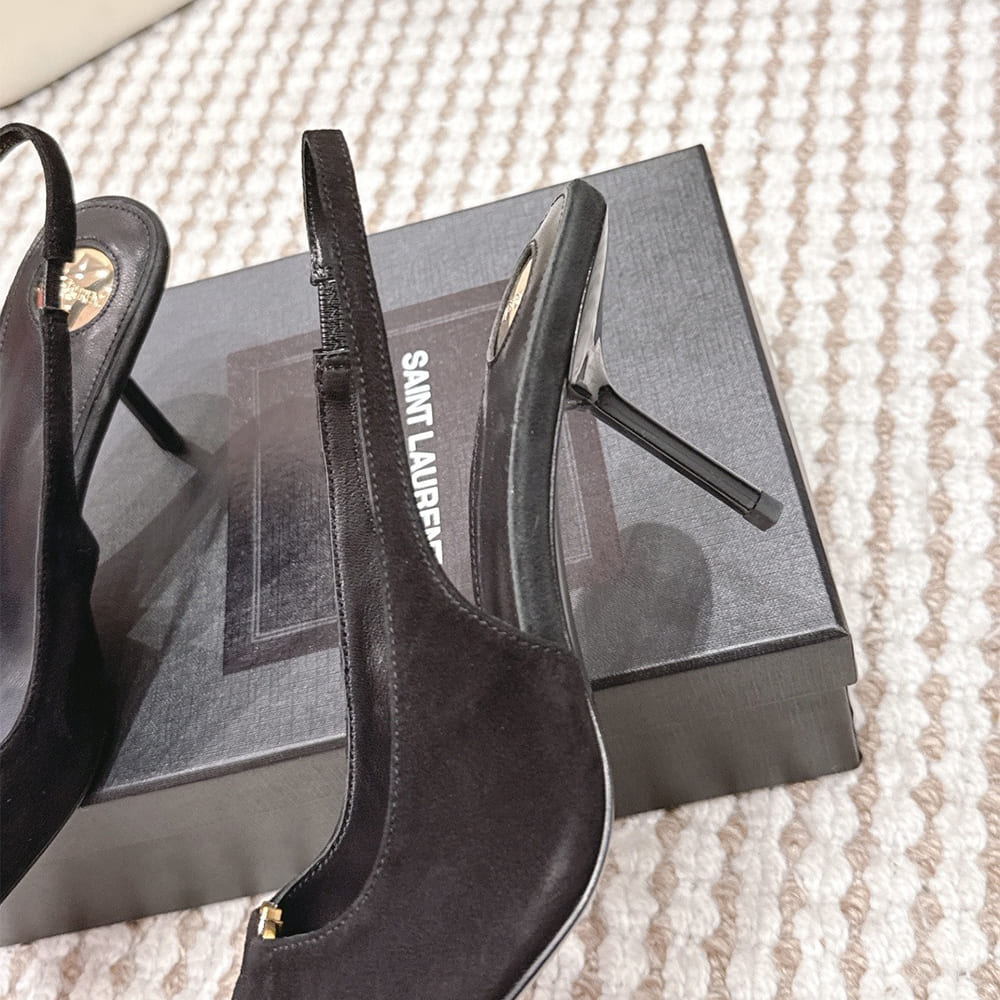 Y51 BABYLONE BRETEUIL slingback pumps in suede