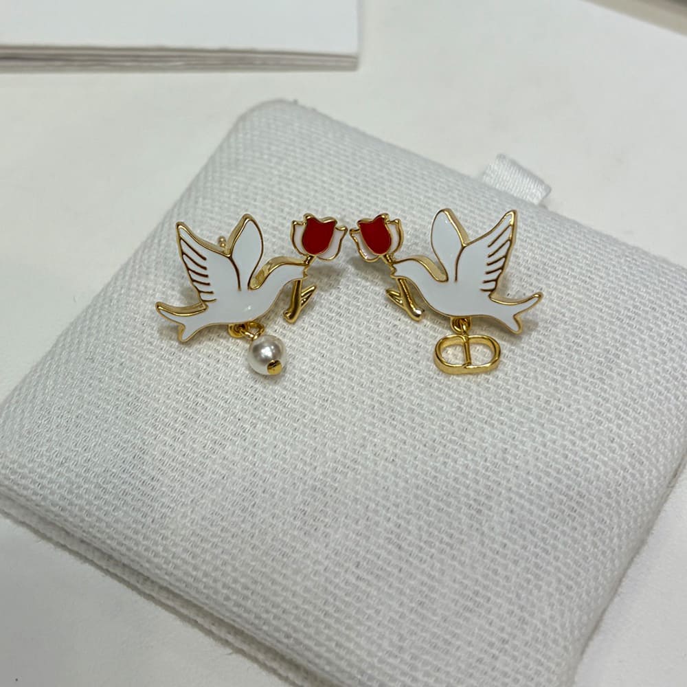 D10r Boucles d’oreilles Doves & Roses D10ramour