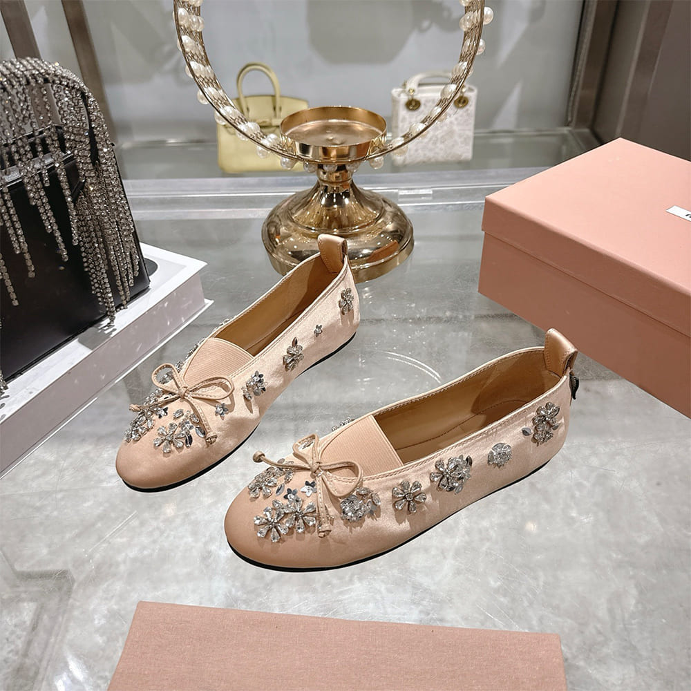 M1um1u Satin ballerinas(EU SIZE 35-41)