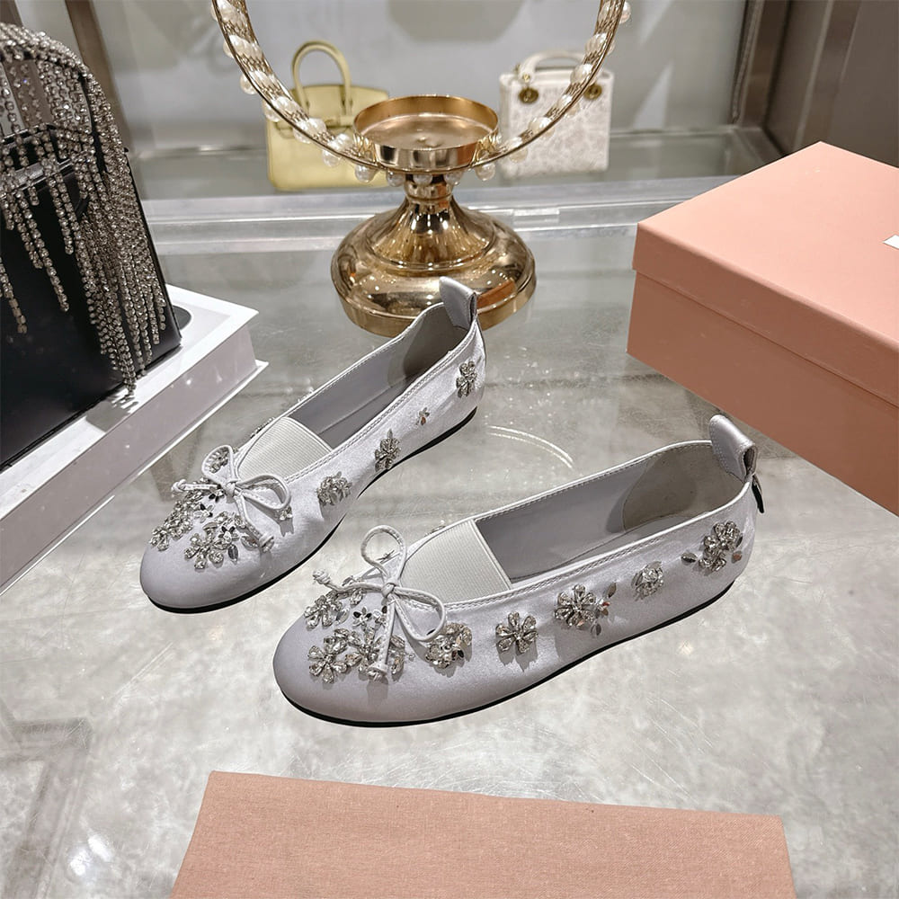 M1um1u Satin ballerinas(EU SIZE 35-41)