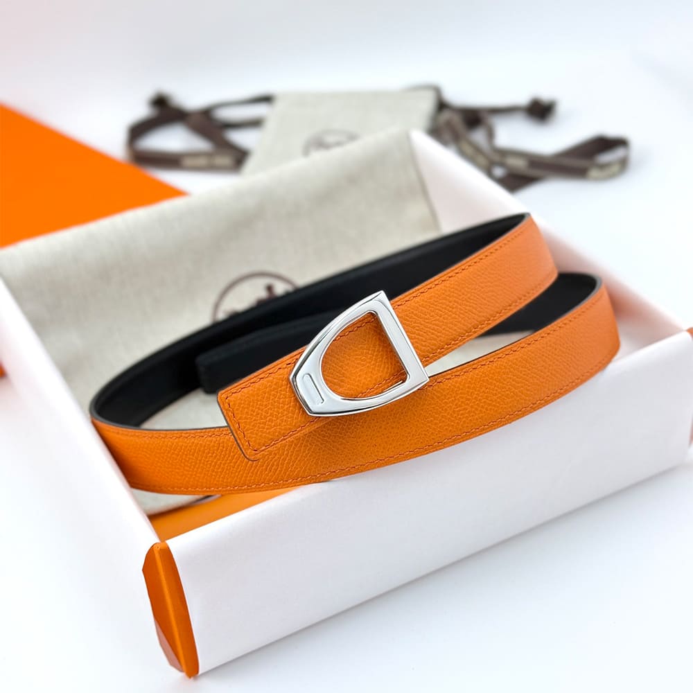 H**me5 Cavaliere belt buckle & Reversible leather strap 24 mm
