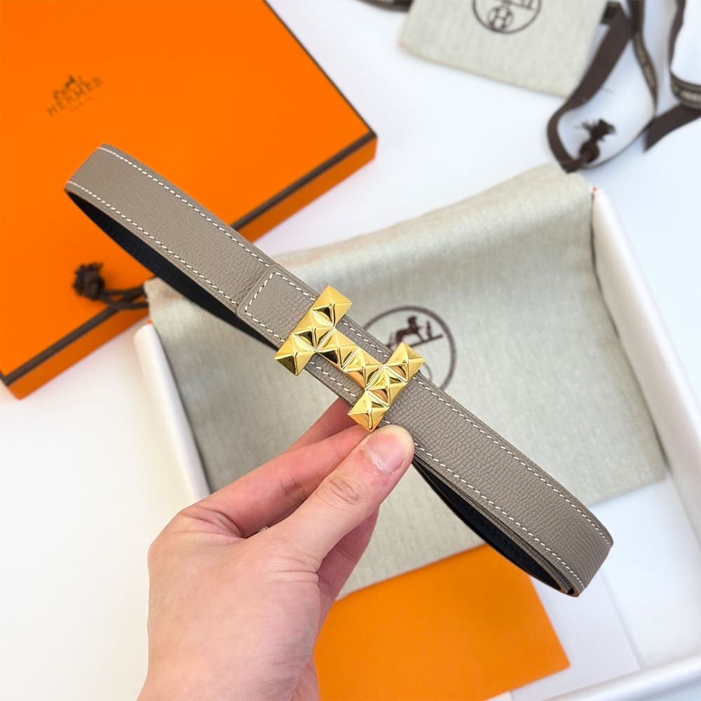 H**me5 H Infini belt buckle & Reversible leather strap 24 mm