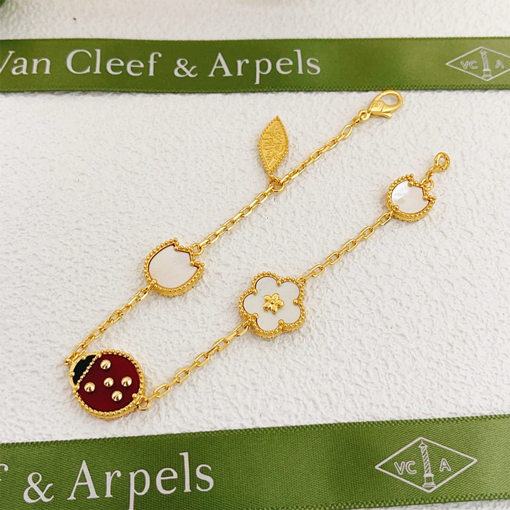 VCA Lucky Spring bracelet, 5 motifs