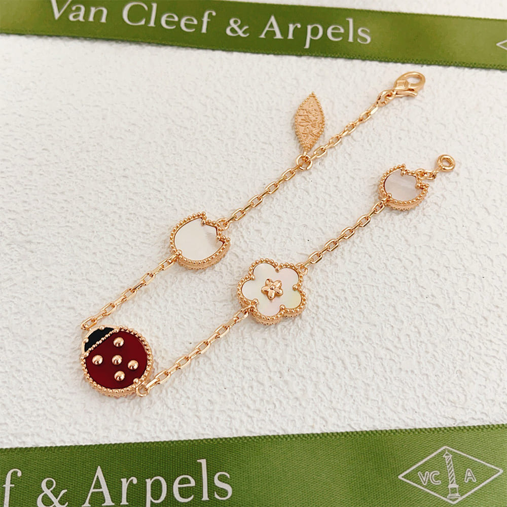 VCA Lucky Spring bracelet, 5 motifs