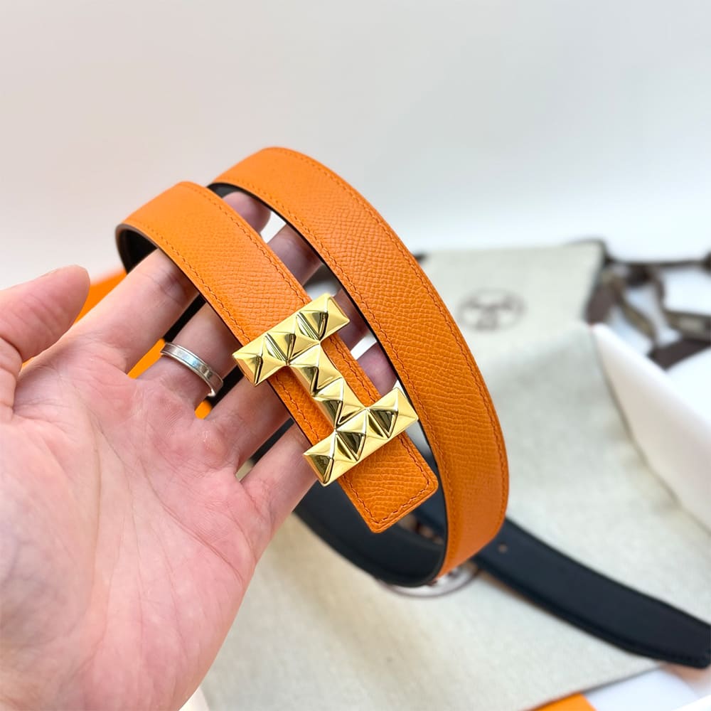 H**me5 H Infini belt buckle & Reversible leather strap 24 mm