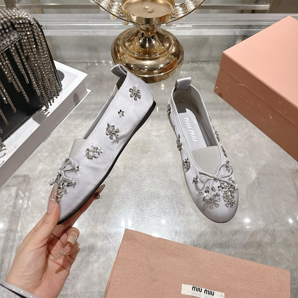 M1um1u Satin ballerinas(EU SIZE 35-41)