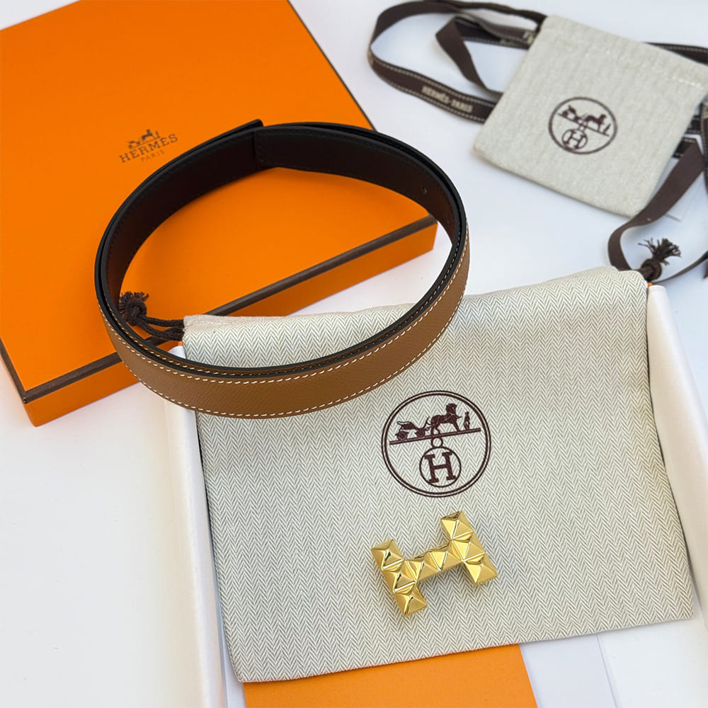 H**me5 H Infini belt buckle & Reversible leather strap 24 mm