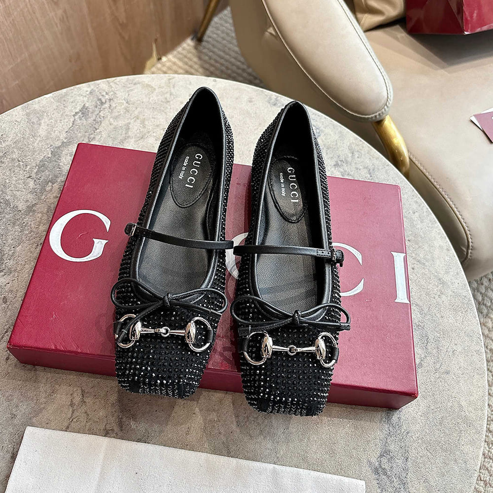 Women’s crystal Gvc*1 Horsebit ballet flat (EU SIZE 35-42)