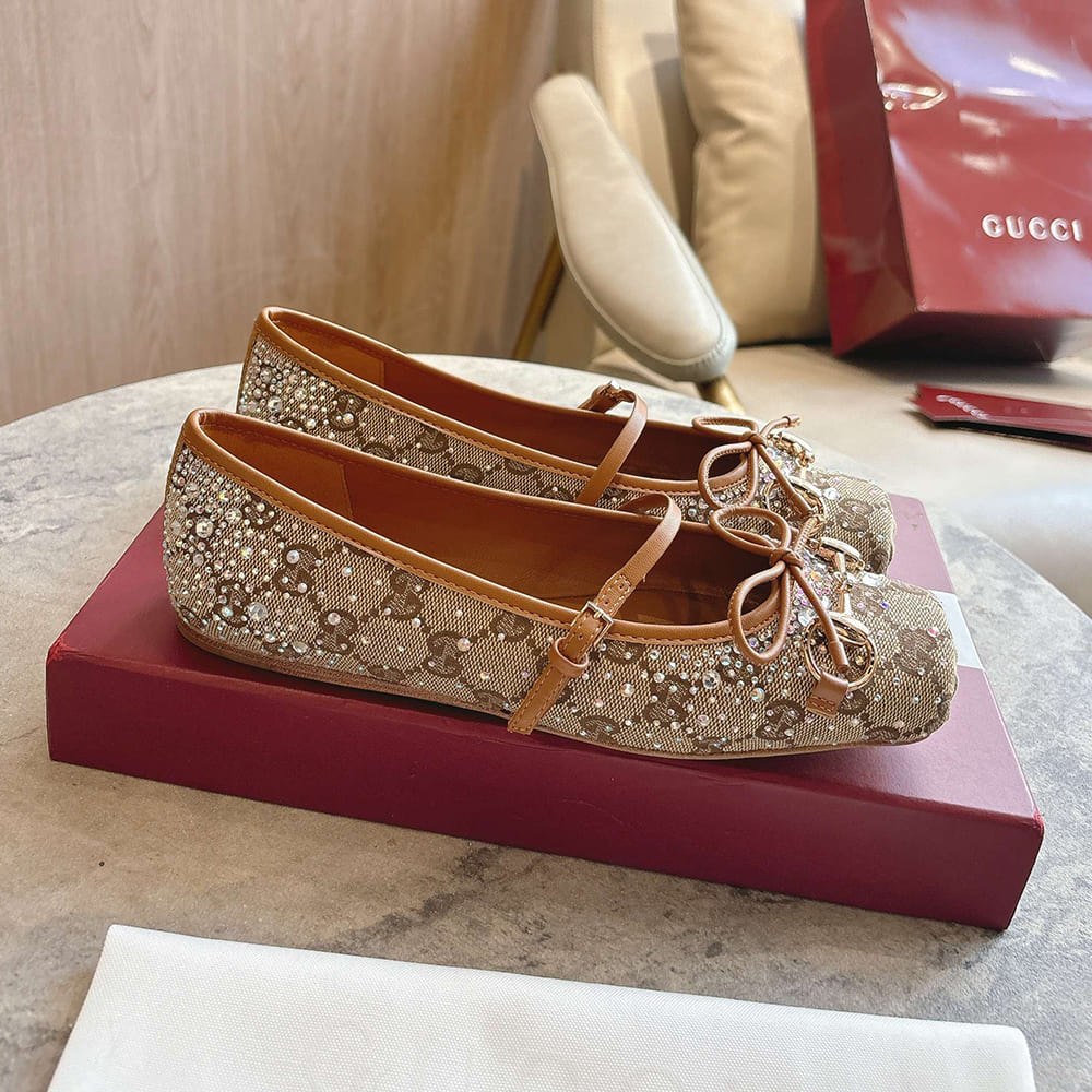 Ballerina donna Gvc*1 con cristalli GG e Morsetto (EU SIZE 35-42)