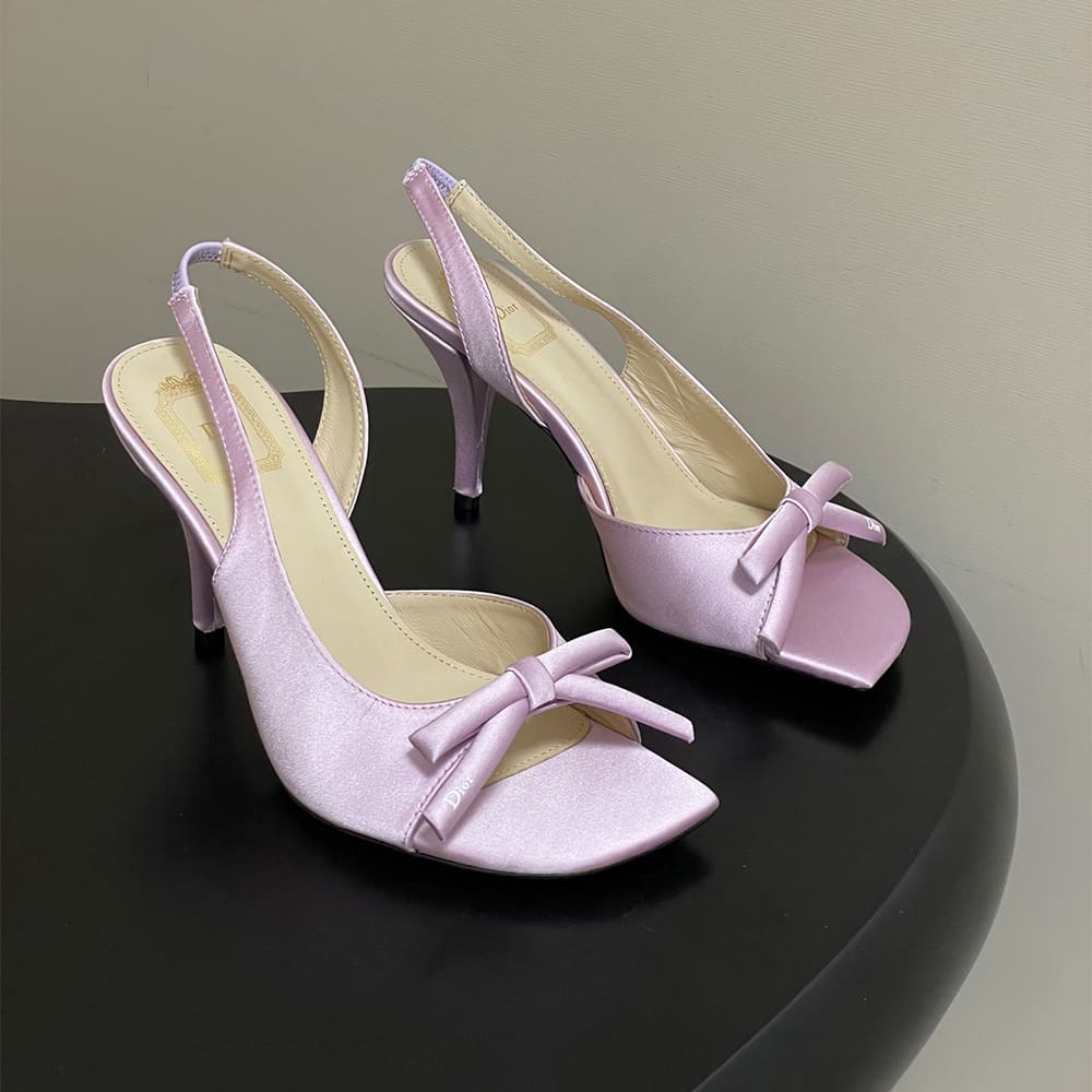 D10r Bow Heeled Slingback Sandal (EU SIZE 35-42)