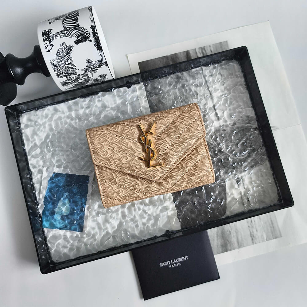 CASSANDRE MATELASS?? SMALL ENVELOPE WALLET IN GRAIN DE POUDRE LEATHER(HIGH-END GRADE)