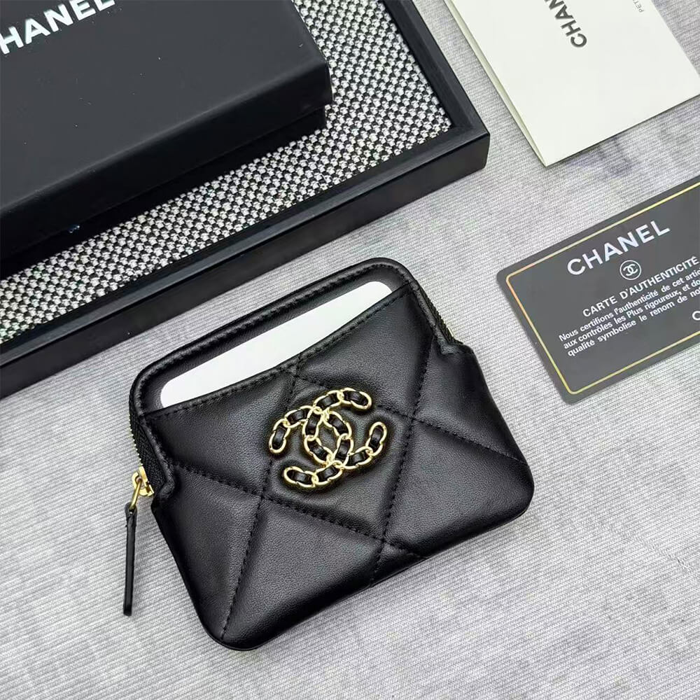 Ch**el 19 Zipped Coin Purse(HIGH-END GRADE)