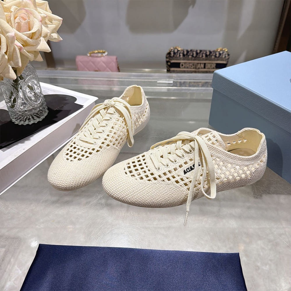 Pra*a Collapse crochet laced sneakers (EU SIZE 35-41)