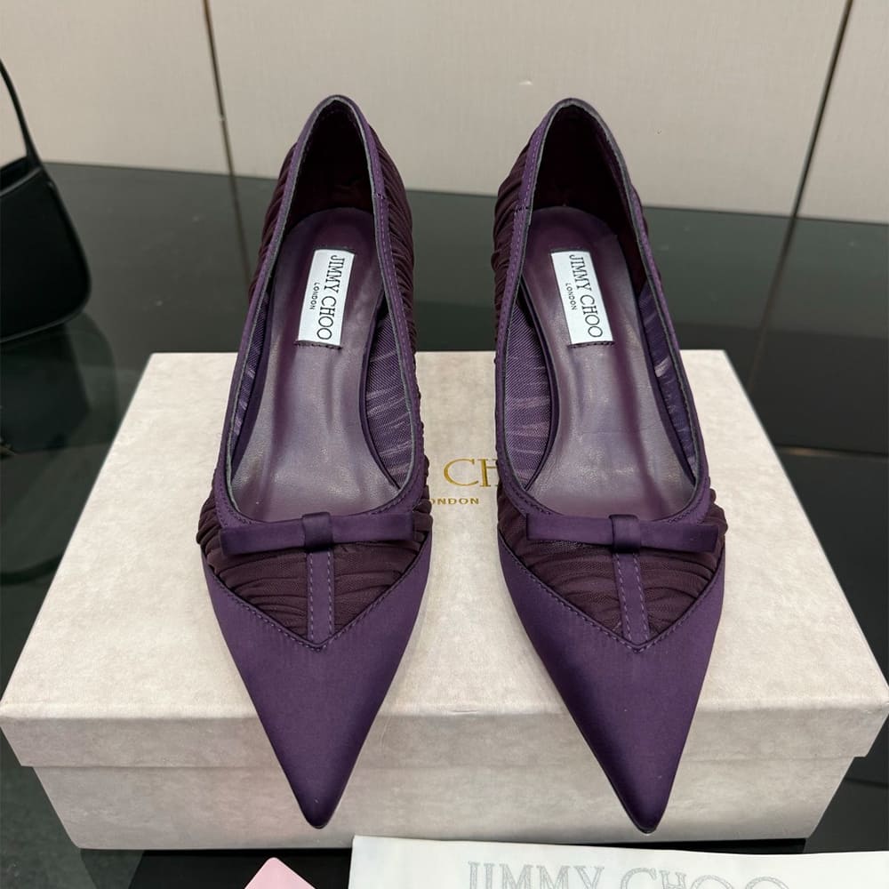 J1m*y Ch00 Ruched Tulle Pumps (EU SIZE 35-42)
